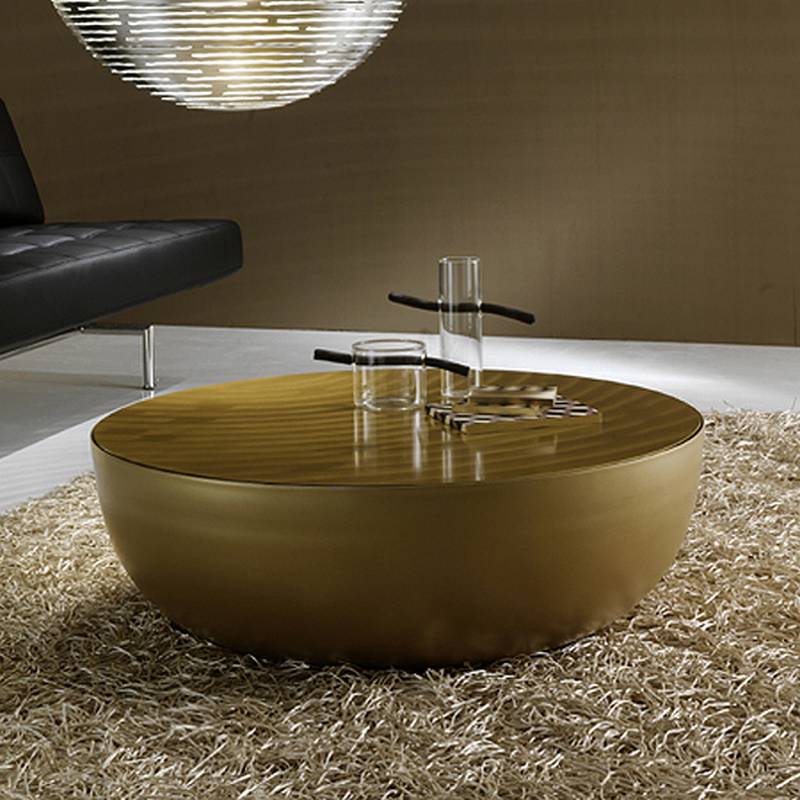 Bonaldo Planet Gold Coffee Table Cocktail Table Glass Planet Gold by Bonaldo - Bonaldo Planet Gold Coffee Table Cocktail Table Glass