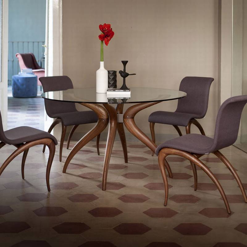 Porada Retro Round Dining Table Glass Room Furniture Retro Round By Porada