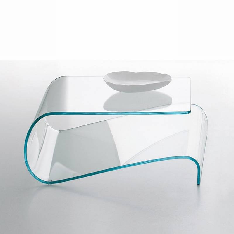 Tonin Casa Velo 8166 Coffee Tables Bent Glass Curved Glass Velo 8166 by Tonin Casa - Tonin Casa Velo 8166 Coffee Tables Bent Glass Curved Glass