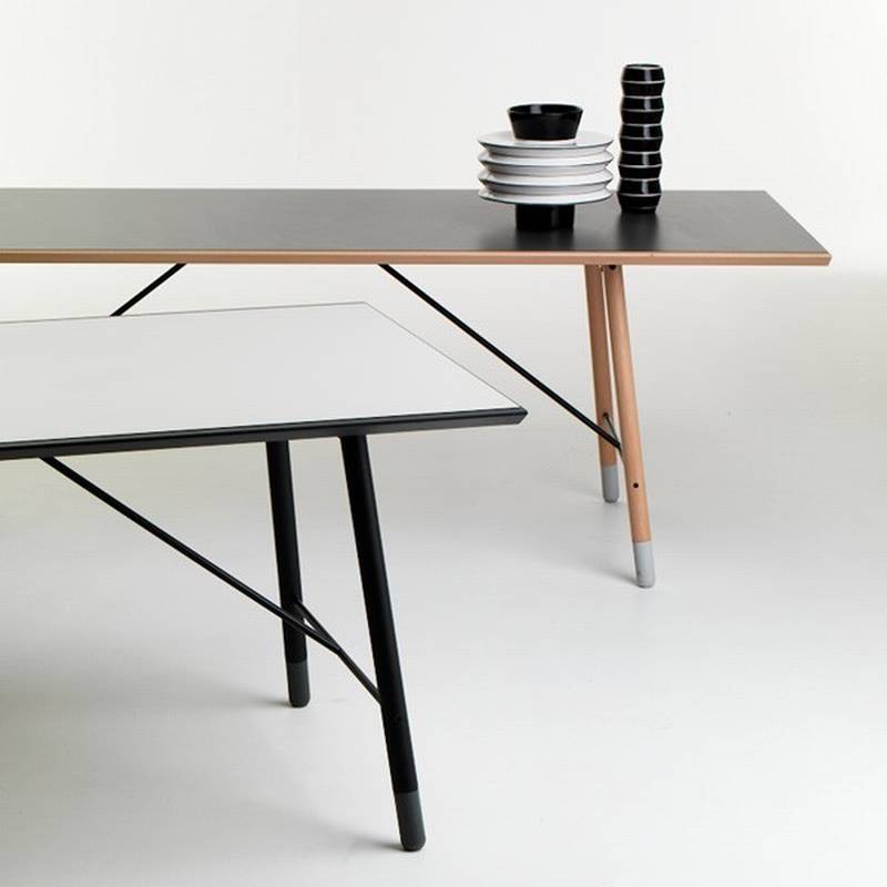 Valsecchi Stick Table Plastic Dining Tables Rectangular top Wooden Ultra Modern
