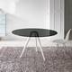 Unity Dining Tables from Tonelli designed by Karim Rashid.