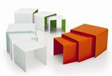 Bridge Trix Coloured End Tables by Sovet
