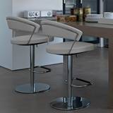 New York Leather Pedestal Stool Stools by Calligaris