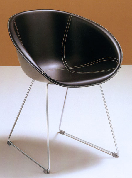 Gliss Leather chair from Pedrali, designed by Dondoli and Pocci