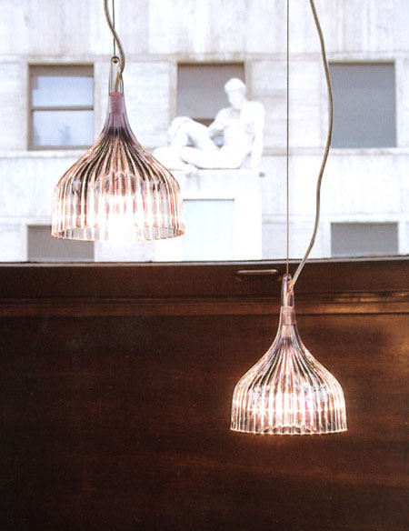 E Suspension lighting from Kartell, designed by Ferruccio Laviani