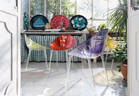 Mr Impossible chair from Kartell, designed by Philippe Starck
