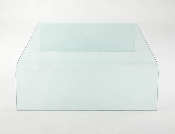 Viva Modern Arch Square Coffee Table Glass Coffee Table