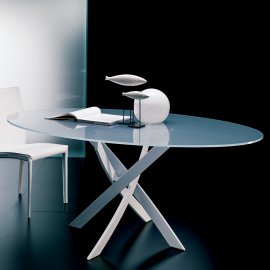 Barone Elliptical Dining Table by Bontempi