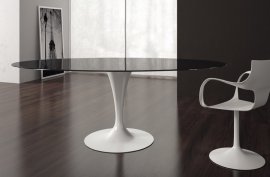 Flute Elliptical Dining Table by Sovet