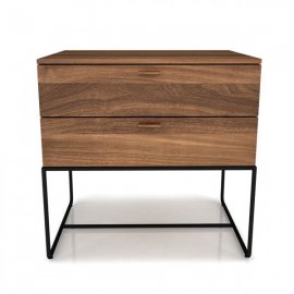 Linea Nightstand with Steel Base by Huppe