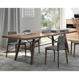 Connection Dining Table (Wood Top) by Huppe