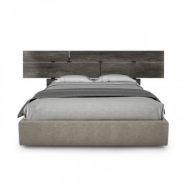 Plank Bed 9100 (Wood Headboard) by Huppe