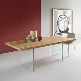 Tavolante Aged Oak Dining Table by Tonelli