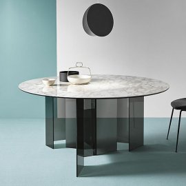 Metropolis Ceramic Dining Table by Tonelli