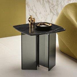 Metropolis Side Table Ceramic by Tonelli