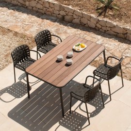 Yard Dining Table (Wood Top) by Emu