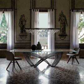 Hystrix Glass Dining Table by Cattelan Italia