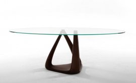 Rizoma Glass and Wood Dining Table by Tonin Casa