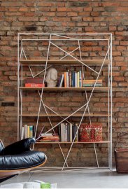 Naviglio Metal and Wood Bookcase by Tonin Casa