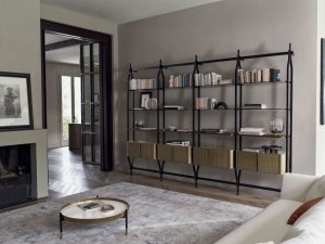 Charlotte Wall Fixing Bookcase by Bontempi