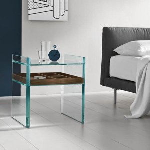 Quiller Side Table with Tray by Tonelli