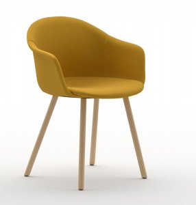 Mani Armshell Fabric WL Armchair by Arrmet