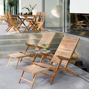 Flip Deck Chair by Cane-line