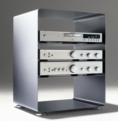 Muller Mobile Line Stereo Cabinet, Metal Storage
