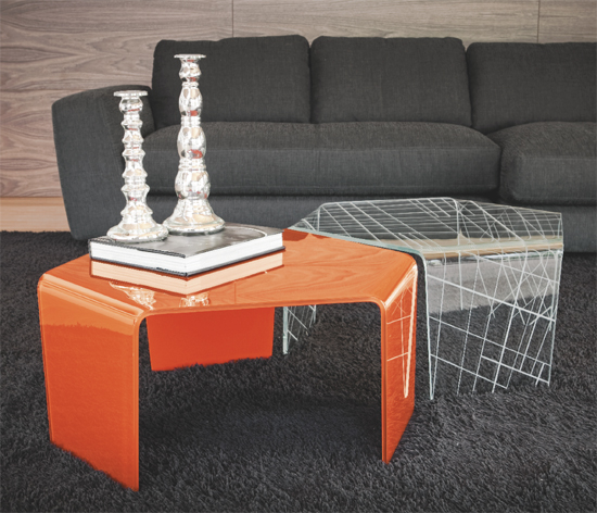 Glass side tables living room - dockwery