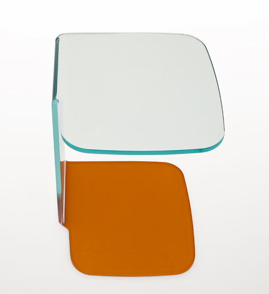 Shell end table from Sovet, designed by Lievore Altherr Molina