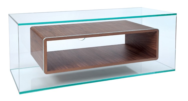 Oak And Walnut Ultra Modern Glass Top Coffee Table Oak And Walnut Ultra Modern Glass Top Coffee Table