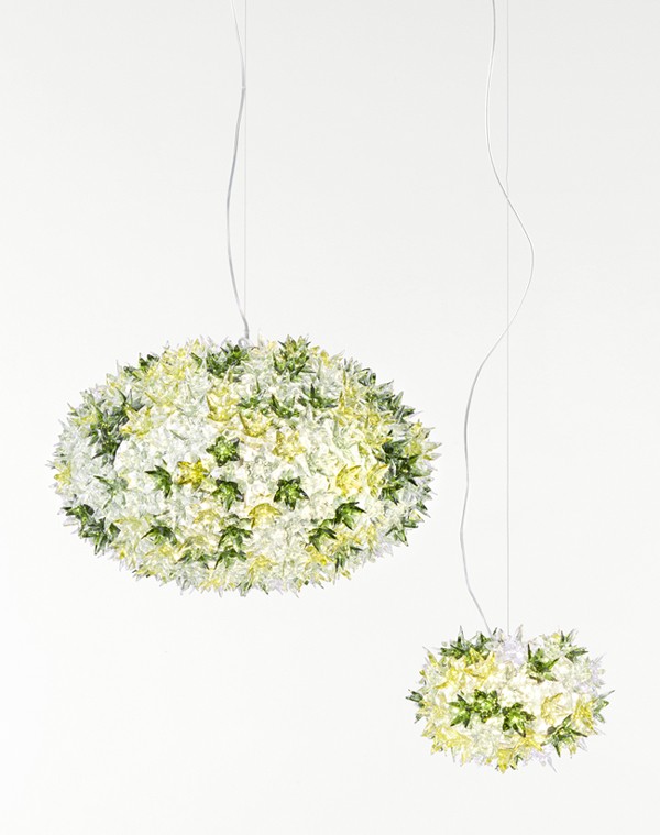 Bloom Suspension lighting from Kartell, designed by Ferruccio Laviani