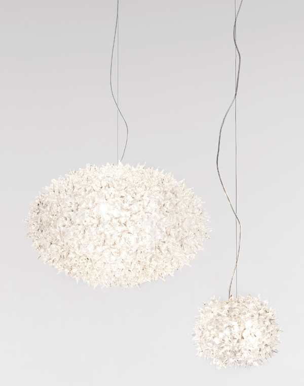 Bloom Suspension lighting from Kartell, designed by Ferruccio Laviani