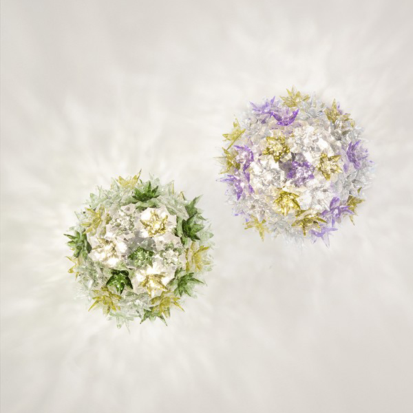 Bloom Wall/Ceiling lighting from Kartell, designed by Ferruccio Laviani