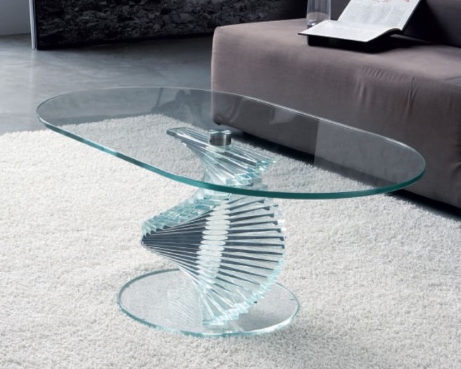 Oval glass coffee table contemporary deals