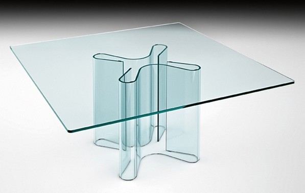 Sahara dining table from Fiam, designed by Bartoli Design