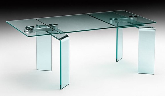 Ray Plus dining table from Fiam, designed by Bartoli Design