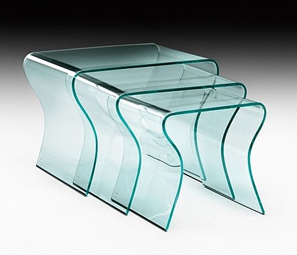Charlotte Tris end table from Fiam, designed by Prospero Rasulo