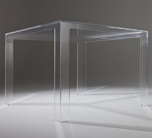 Invisible Table dining from Kartell, designed by Tokujin Yoshioka