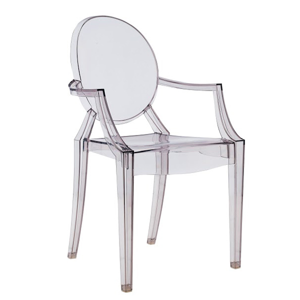 Louis Ghost chair from Kartell, designed by Philippe Starck
