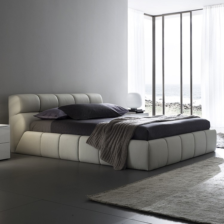 Rossetto Cloud Bed | Leather | Bedroom Furniture - Ultra Modern