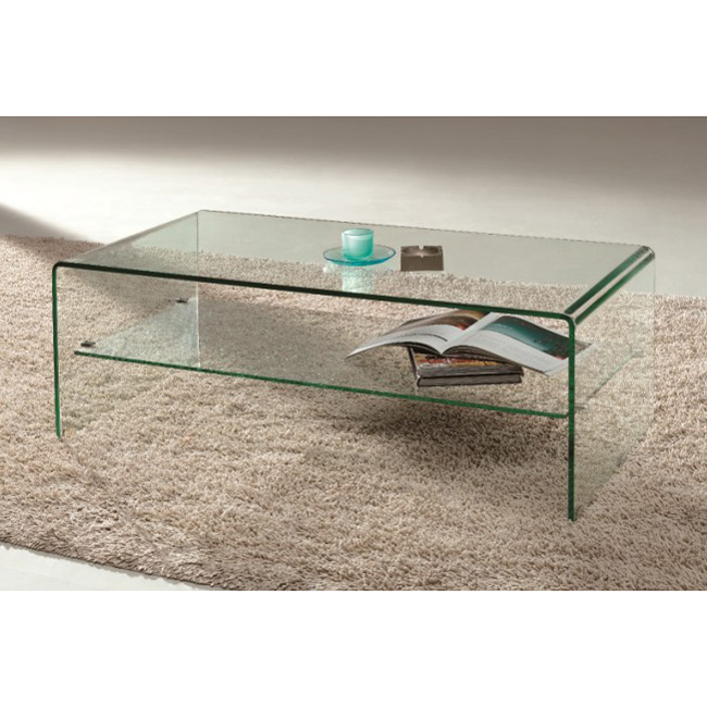 glass waterfall end table
