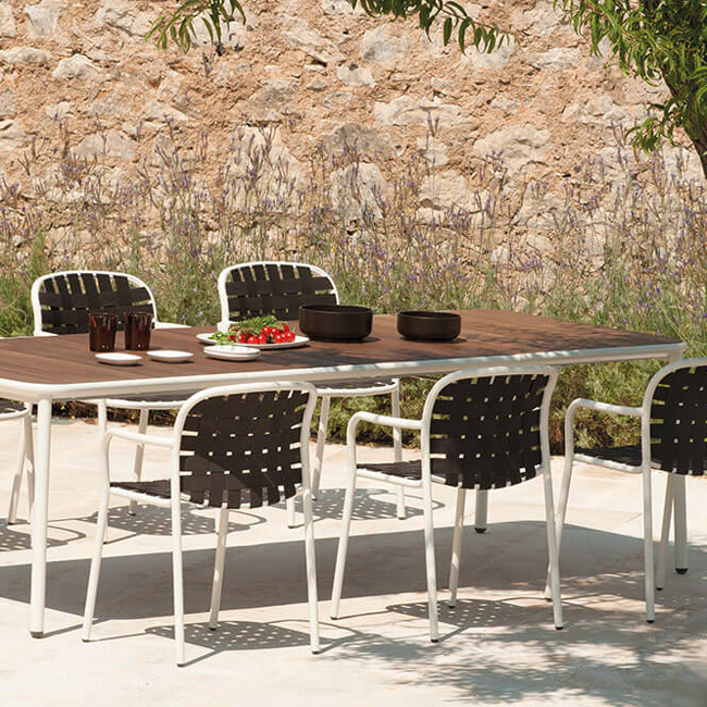 Emu Yard Dining Table (Wood Top) | Wooden | Outdoor-Patio Furniture ...