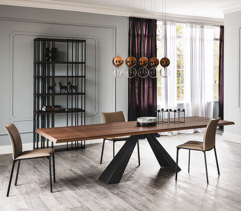 Cattelan Italia Eliot Wood Drive Extendable Dining Table | Wooden