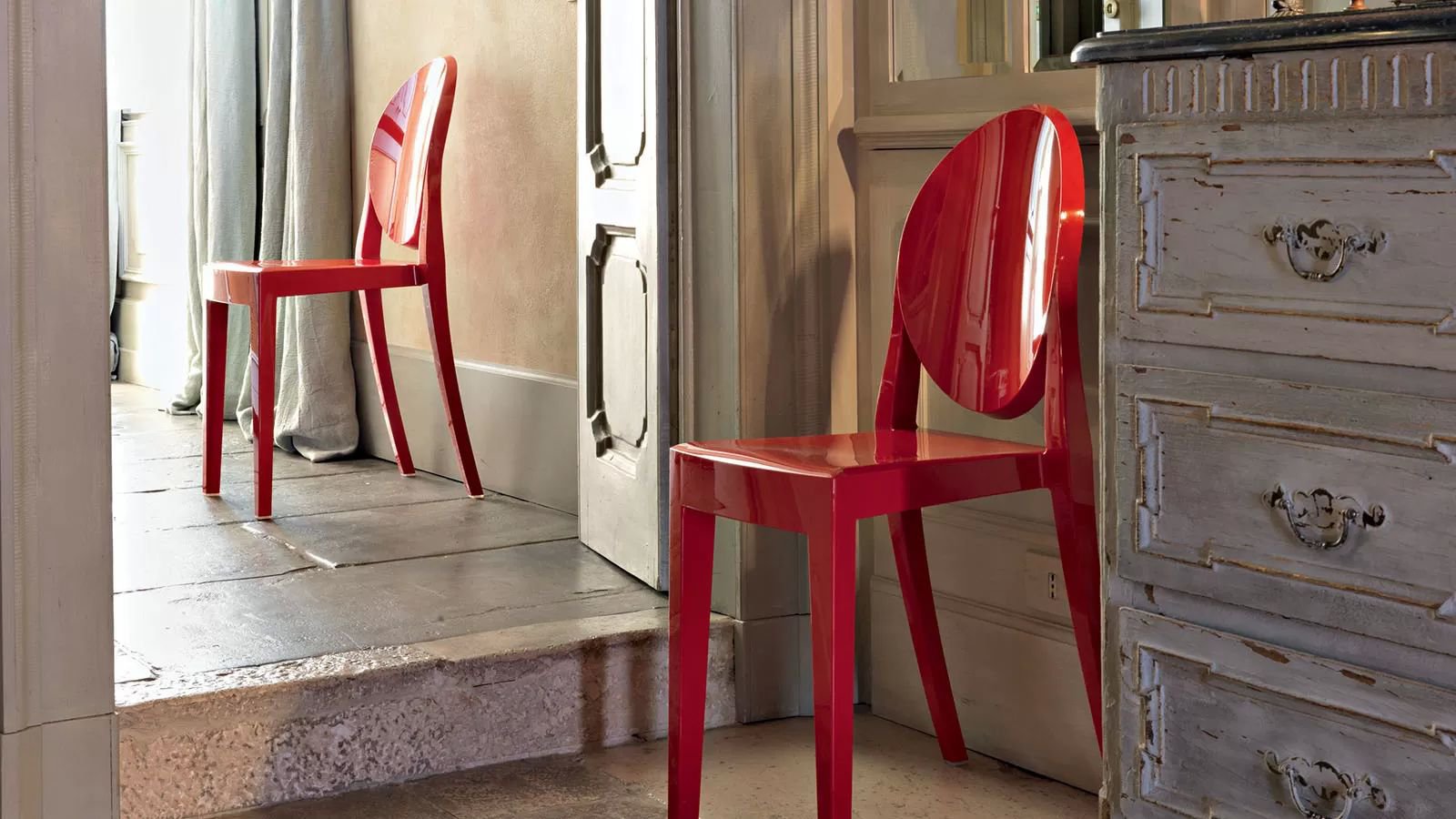 kartell victoria ghost  plastic chair  contemporary dining