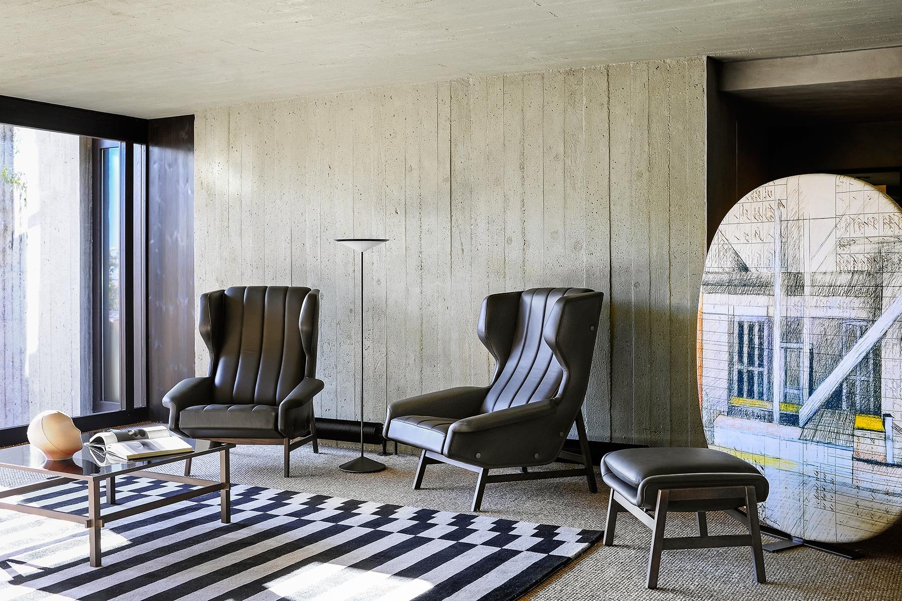 Giulia Armchair lounge from Tacchini, designed by Gianfranco Frattini
