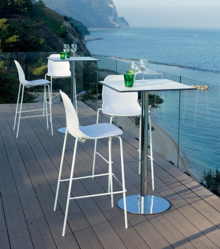 Bontempi April Bar stool Metal Outdoor Patio Furniture Ultra
