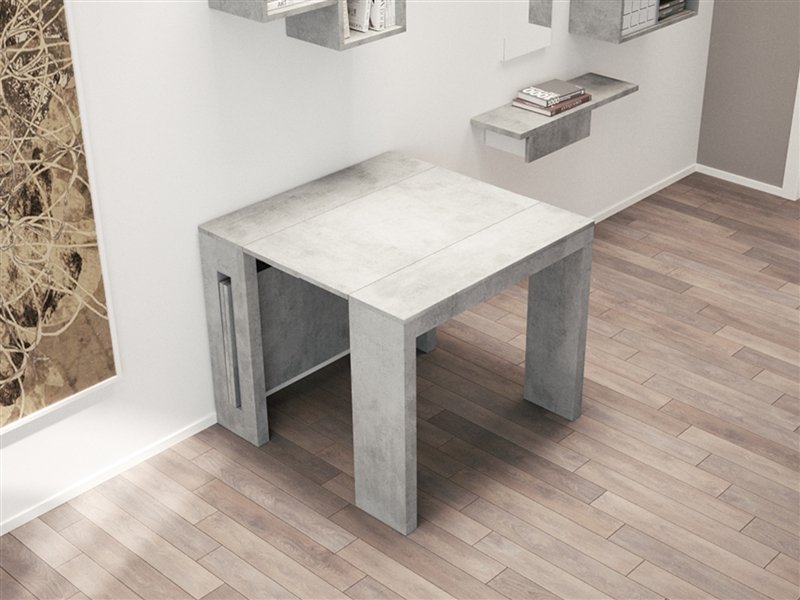 Casabianca Erika Extendable Console Dining Table Concrete