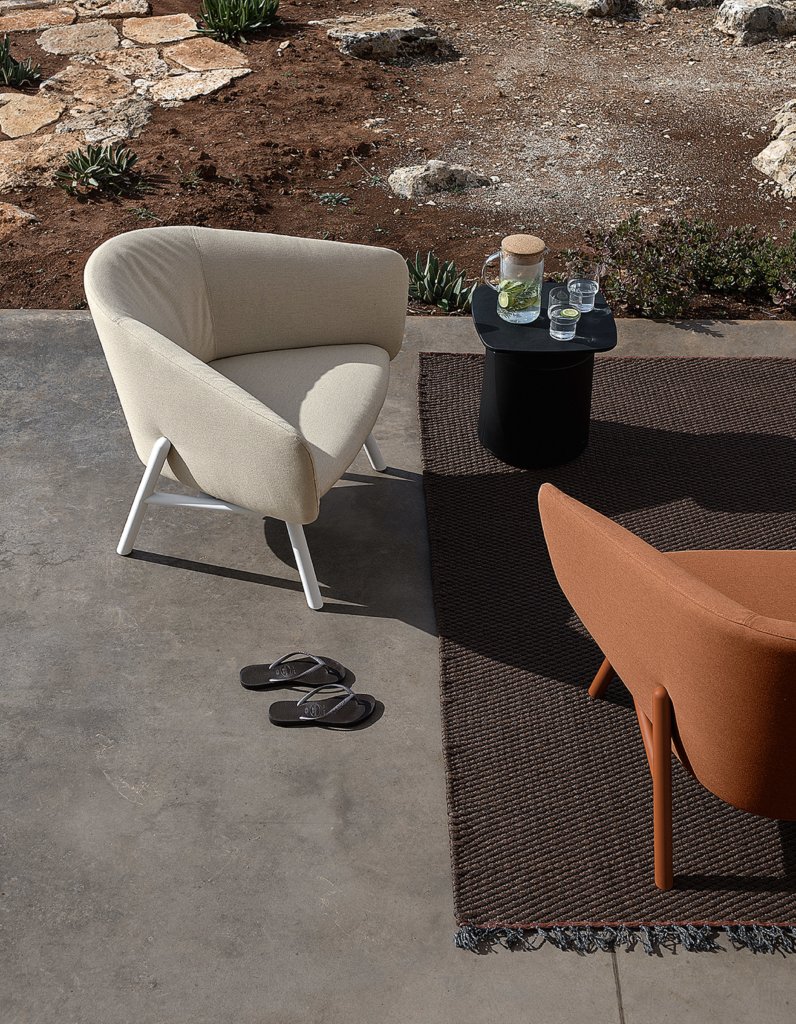 Tuile outdoor sofa from Kristalia, designed by Patrick Norguet