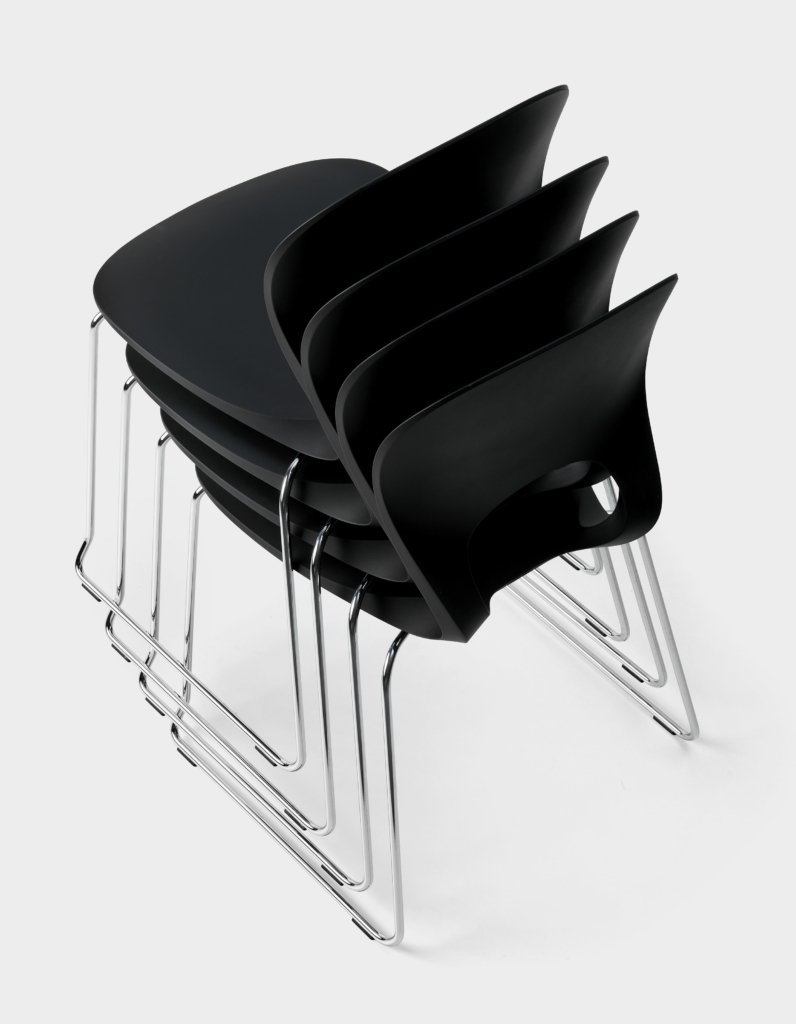 Pikaia slide base chair from Kristalia, designed by Angelo Natuzzi
